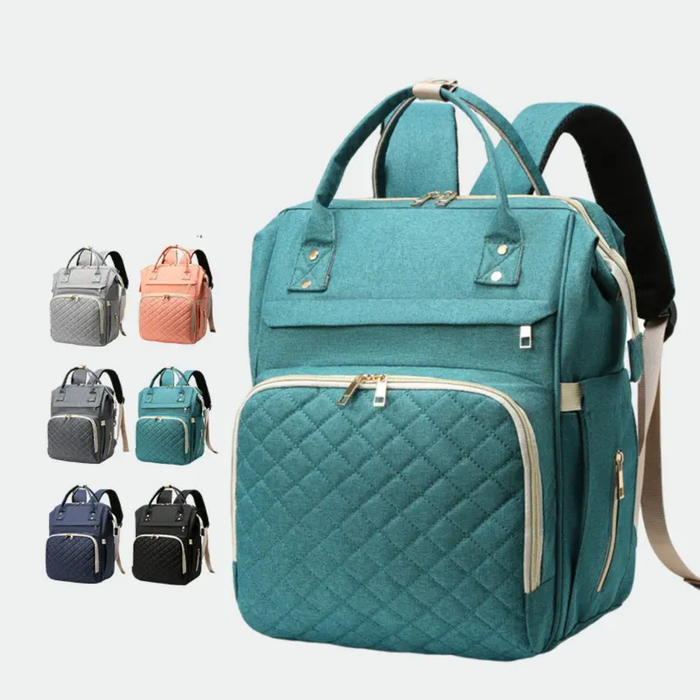 Low MOQ Multifunctional Folding Large Capacity Lightweight Portable Waterproof Maternity Baby Diaper Bag Backpack Mothers