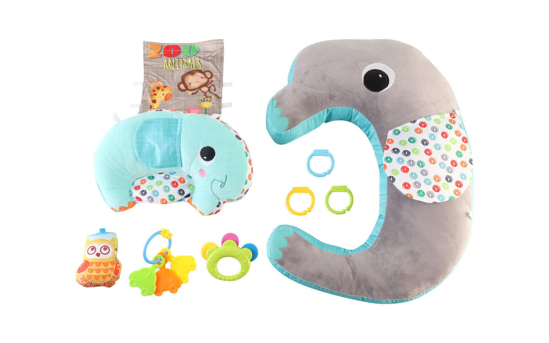 2025 Baby Multifunctional Soothing Plush Tummy Time Sensory Patting Nursing Pad Pillow With Toys