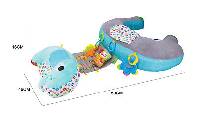 2025 Baby Multifunctional Soothing Plush Tummy Time Sensory Patting Nursing Pad Pillow With Toys