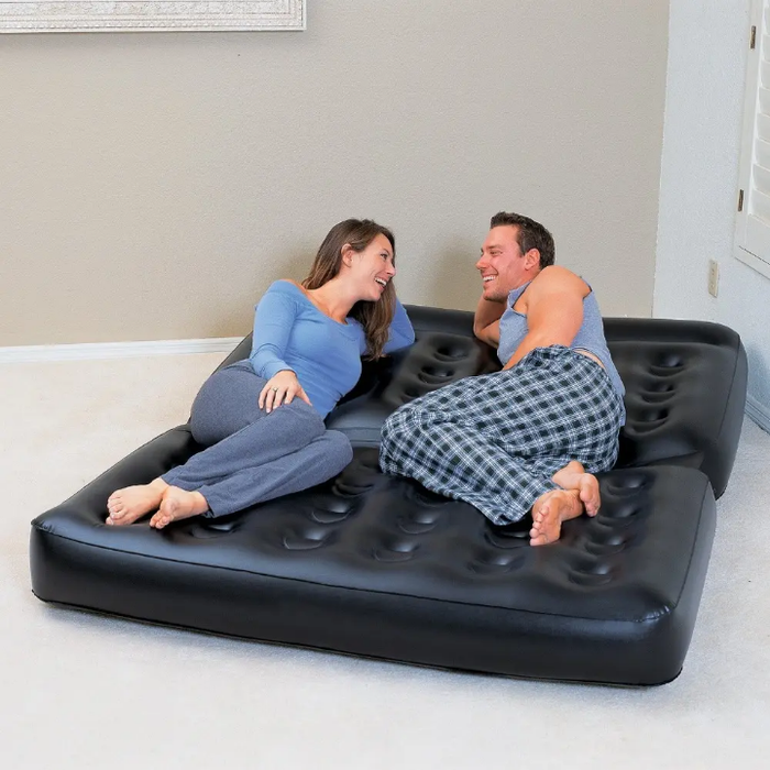 Hot Sale 5 in 1 Inflatable Sofa Bed,fast Delivery Inflatable air Sofa Bed,air Filled Inflatable Sofa Furniture in STOCK