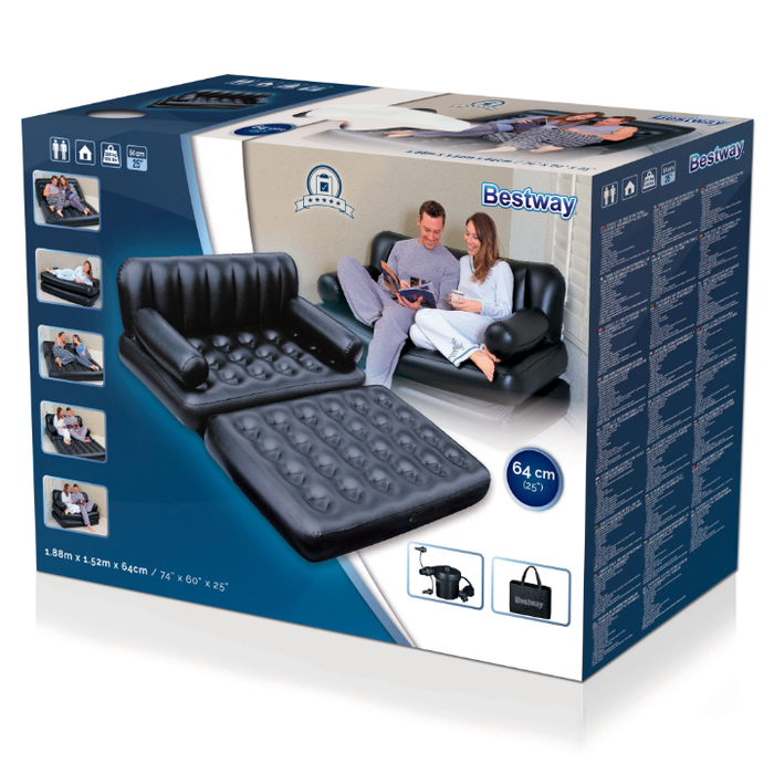 Hot Sale 5 in 1 Inflatable Sofa Bed,fast Delivery Inflatable air Sofa Bed,air Filled Inflatable Sofa Furniture in STOCK