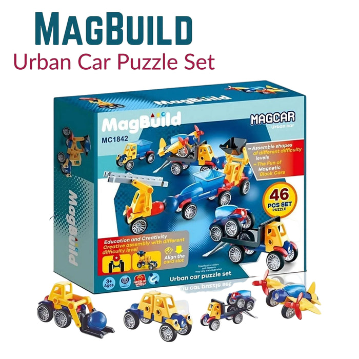 Mag-Build Urban Car & Plane 46pcs
