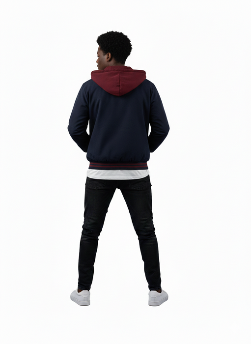 Maroon Hooded Jacket