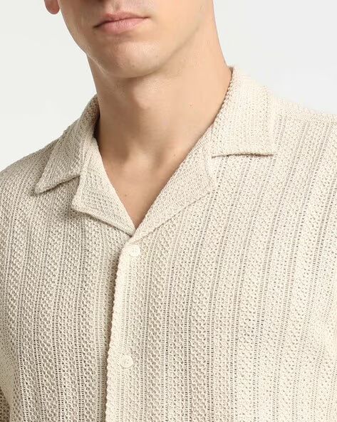 Loose Knit Short Sleeve Shirt