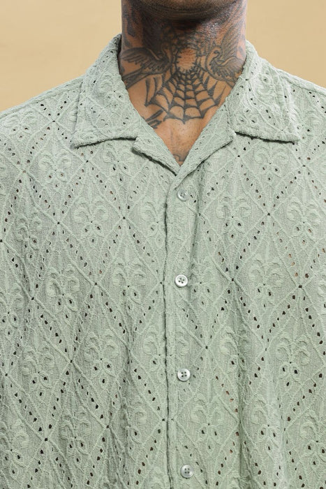Men Cotton Netted T-shirt