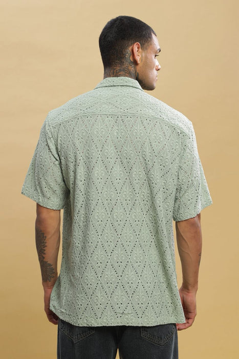 Men Cotton Netted T-shirt