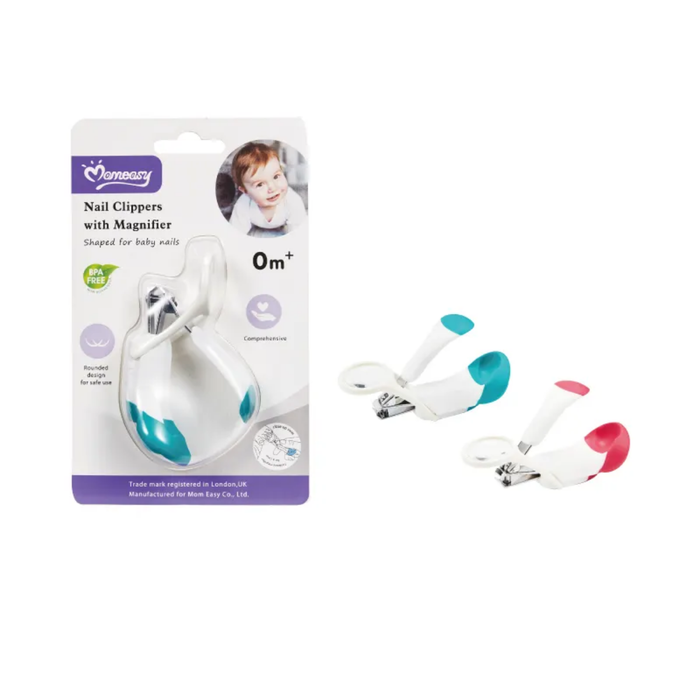 Baby Trim Infant Finger Nail Clippers, with Built-in 4X Magnifying Glass for Close-up View of Tiny Nails