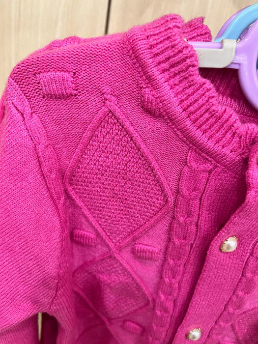 Soft Glutinous Cardigan Girl's Clothing 2024 Autumn and Winter New Loose Thick Cable-Knit Sweater