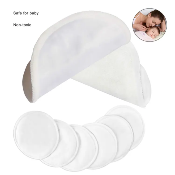 6 Pack Nursing Breast Pads Reusable and Washable Postpartum Pads for Breastfeeding and Maternity Super Absorbent Nursing Pads