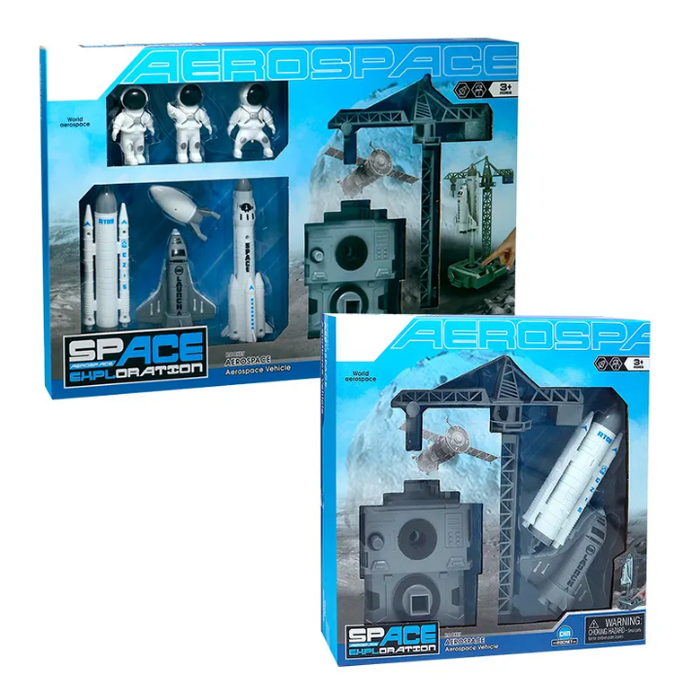 Kids DIY Assembly Creative Space Astronaut Electric Slot Car Rail Toys Road Race Tracks