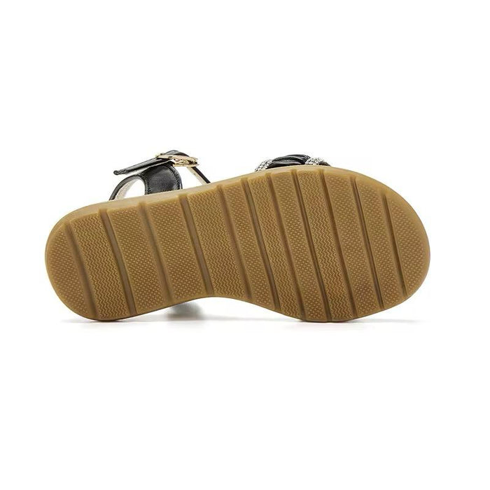 Summer Rhinestone Lightweight, Non-slip and Breathable Wear Resistant Baby Shoes Walking Toddler Shoes Girls Sandals