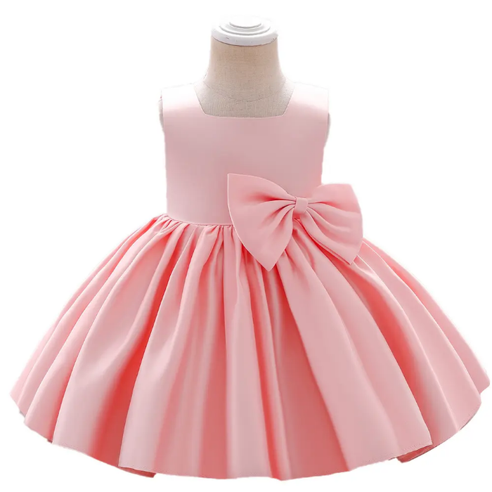 Sleeveless Bow Elegant Performance Festival Costume Girl Dress Princess Dress Children's Clothing