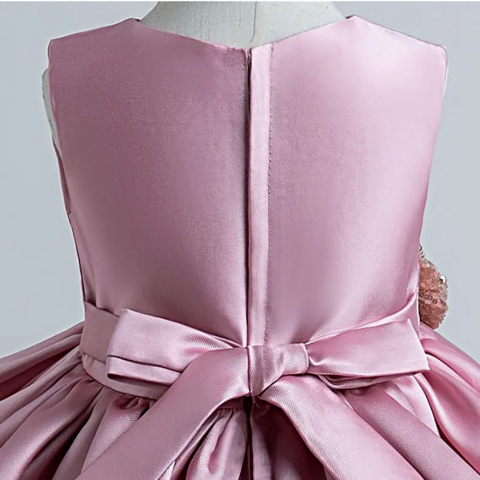Noble Dress Skirt Girl Tutu Dress Baby Frock Children Clothes Bow Birthday Girl Dress 2021