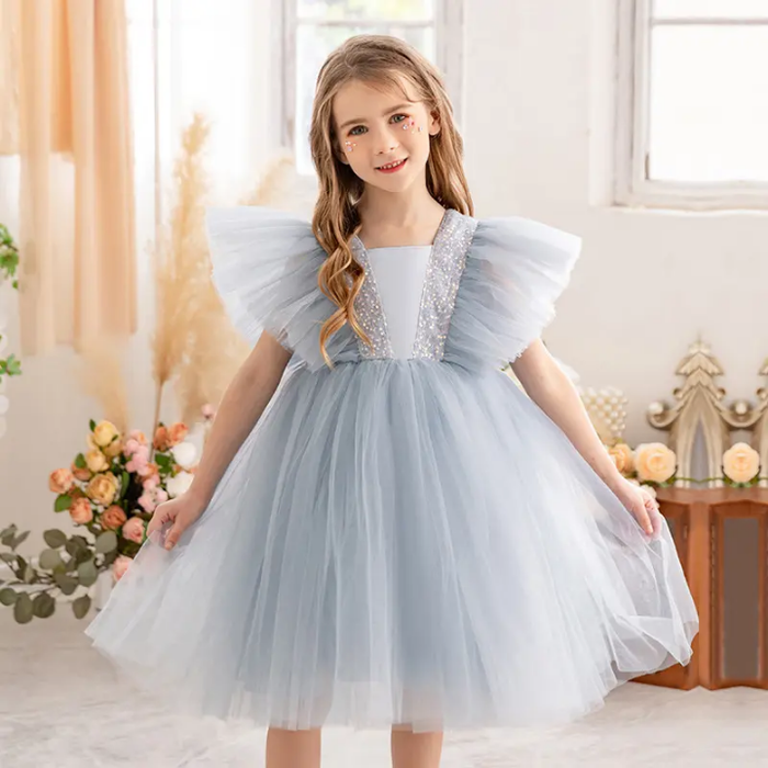Blue Tulle Party Dress