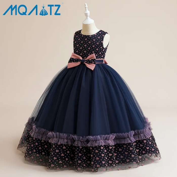 Beautiful Embroidery Flower Girl Dress