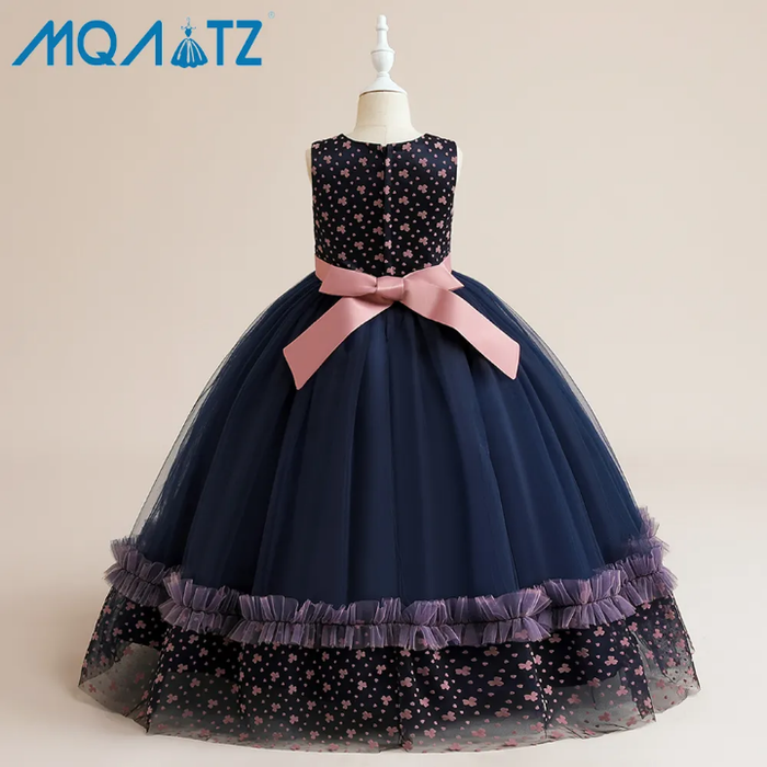 Beautiful Embroidery Flower Girl Dress