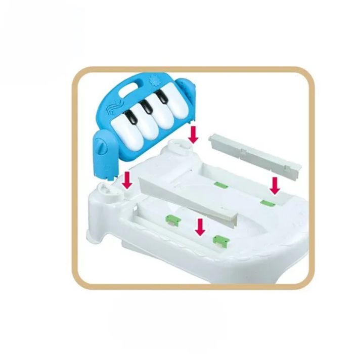 Multifunctional Newborn Pedal Piano Nursing Chair with Light and Music Comfortable Rocking Chair with Mosquito Net