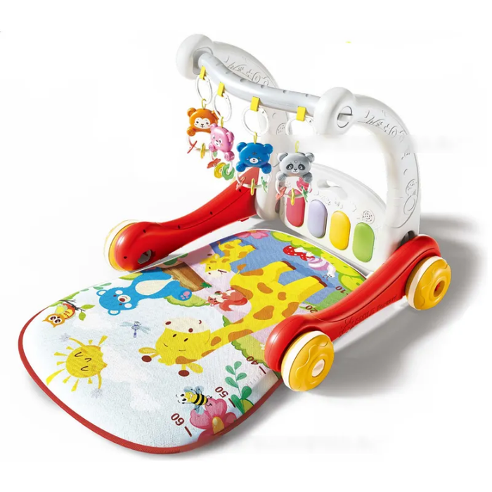 BGL 2 In1 Pedal Piano Baby Walker Toy Baby Activity Gym Baby Play Mat with Light and Music