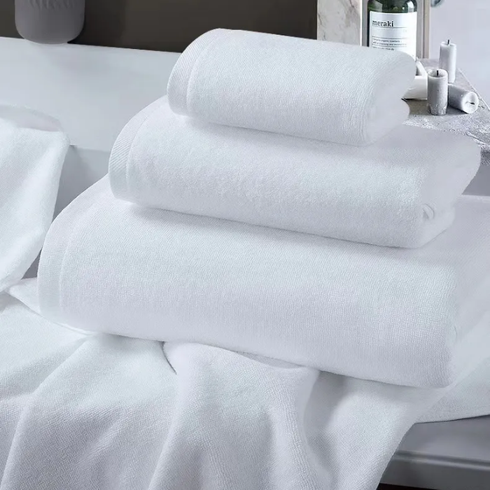 Washable Absorbent High Quality 500g White Cotton Towels