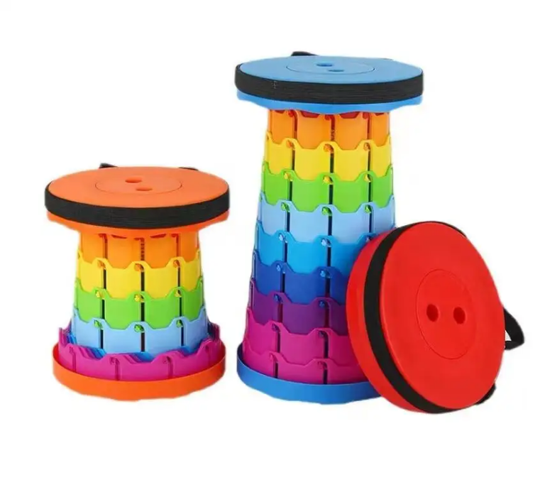 Portable Folding Outdoor Retractable Plastic Camping Stool Lightweight Folding Fishing Stool