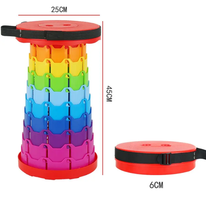 Portable Folding Outdoor Retractable Plastic Camping Stool Lightweight Folding Fishing Stool