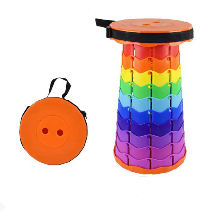 Portable Folding Outdoor Retractable Plastic Camping Stool Lightweight Folding Fishing Stool