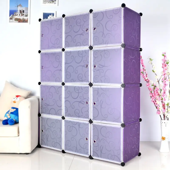 Custom European Style Modern Corner Plastic Wardrobe