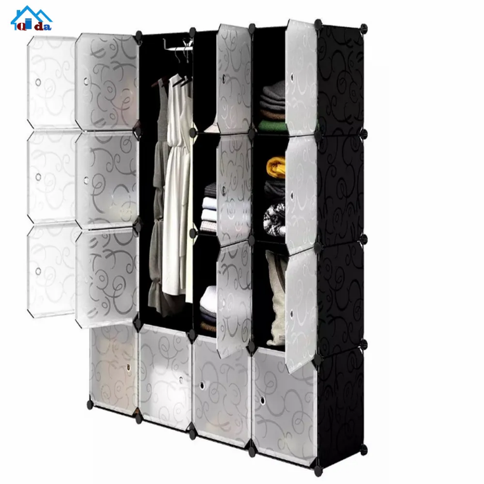 Custom European Style Modern Corner Plastic Wardrobe