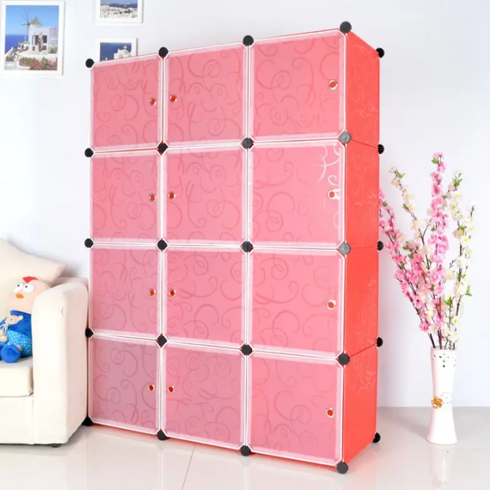 Custom European Style Modern Corner Plastic Wardrobe