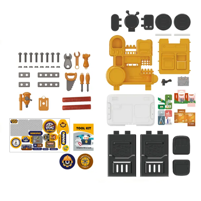 Electric Acousto-optic Tool Equipment Play Toys for Kids Plastic Simulation Repair Tool Table Set Toy