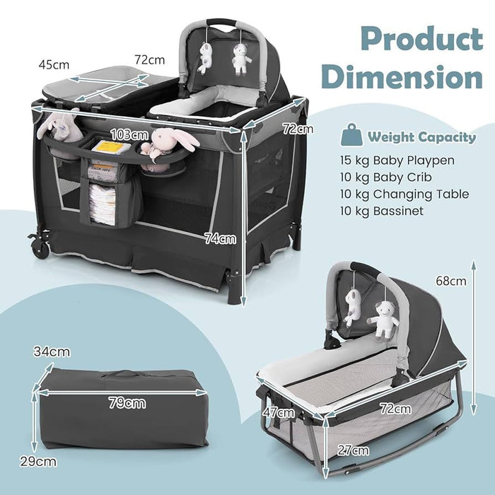 4-in-1 Baby travel Cot