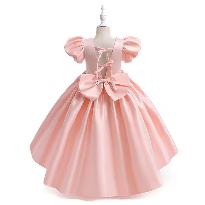 Short Sleeve Party Dress With Bow