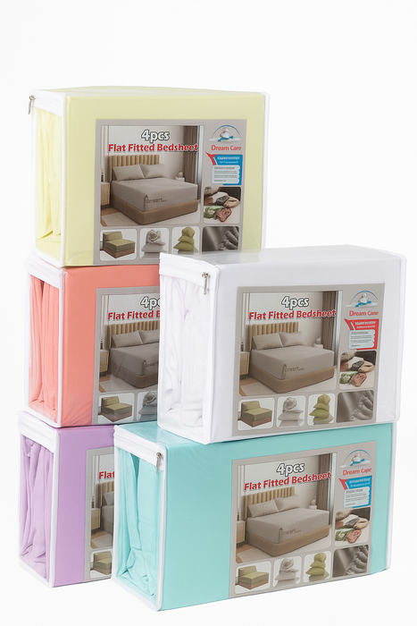 4pc Plain Fitted Bedsheets
