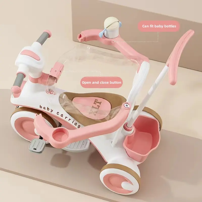 High Quality 3-Wheel Trike New Design Baby Kids Tricycle Bike With Music Light Children Electric Ride-On Plastic Car for Kids