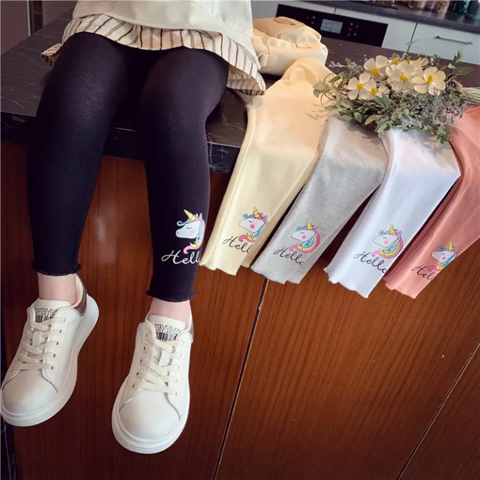 Legging Cotton Summer Active Workout GirlsHigh Waist Children's Dance Leggings for 2-5 Years