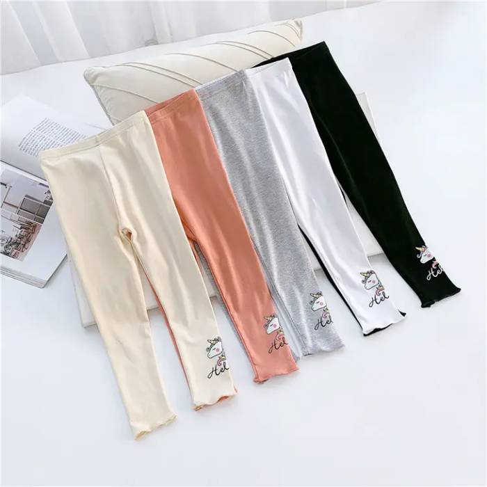 Legging Cotton Summer Active Workout GirlsHigh Waist Children's Dance Leggings for 2-5 Years