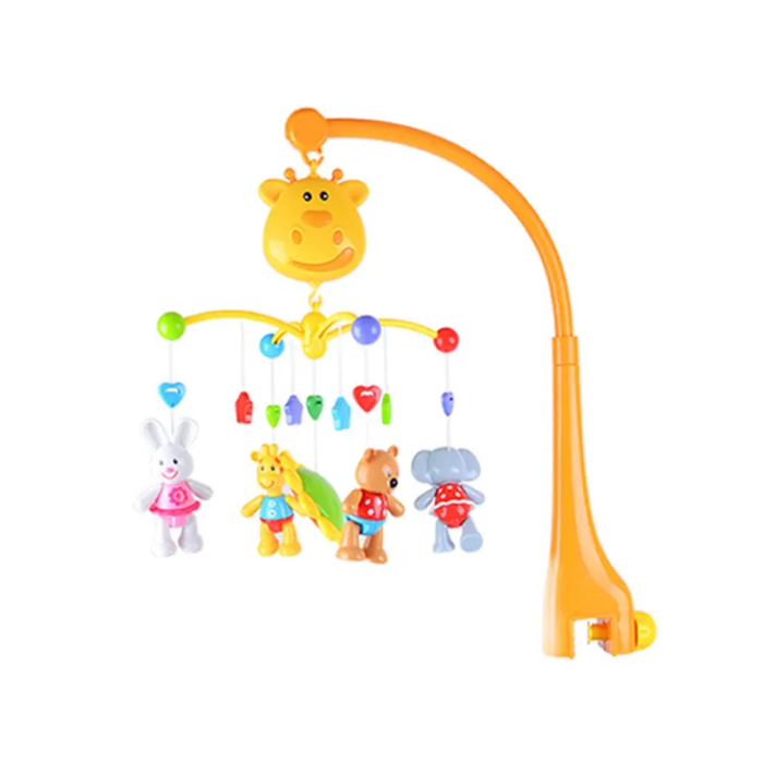 Konig Kids Cute Cartoon Frog Cib Mobile Hanging Projector Crib Bed Toy Musical Bell Baby Mobile