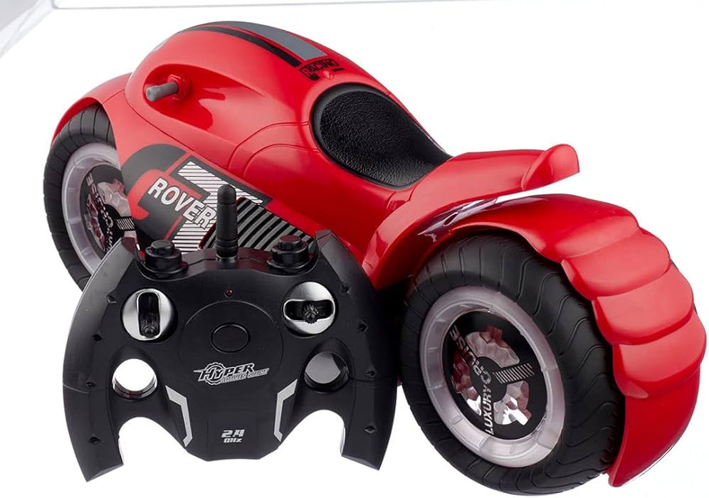 1/14 Scale Kids Electric Stunt Motorcycle Toy Remote Control off Road Motorbike RC Drift Rotation Car Vehicle Model