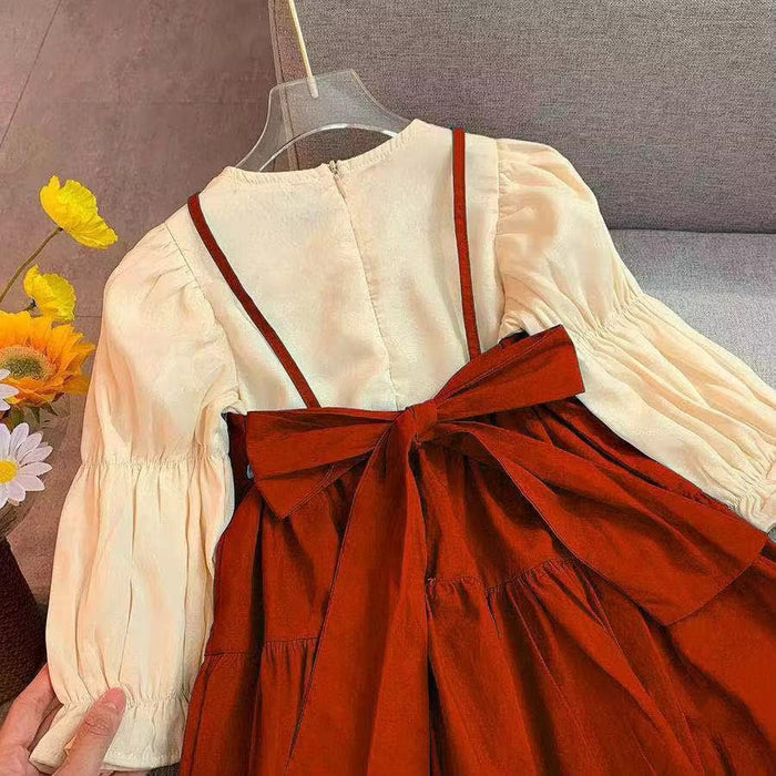 Round Dress with Cream Shirt