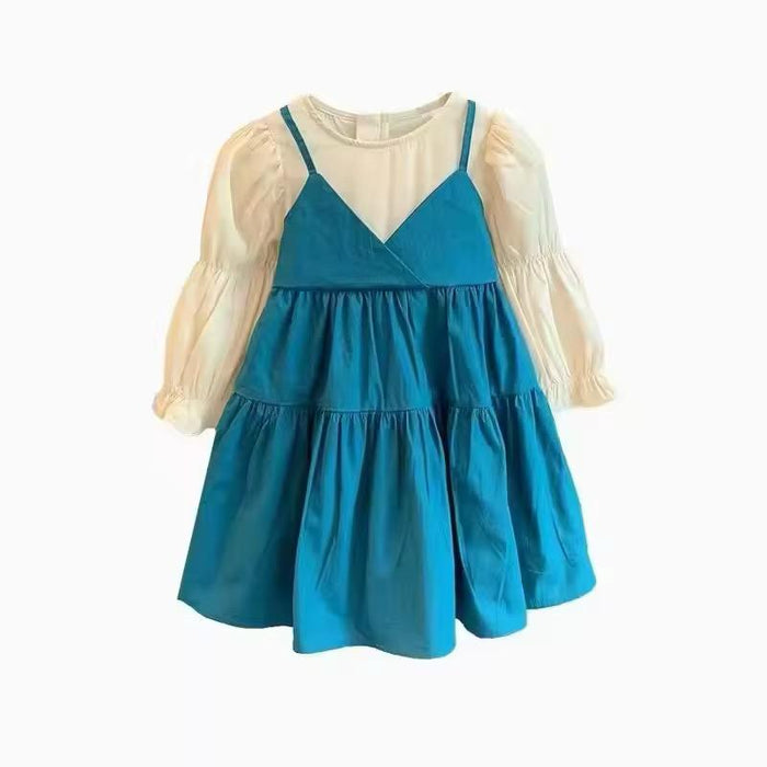 Round Dress with Cream Shirt