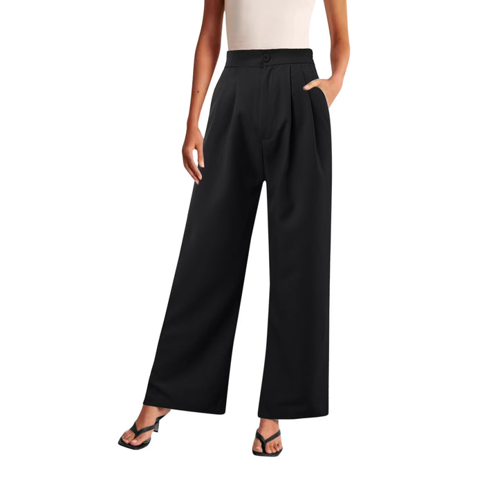 Rovga Women's Wide Leg Pants Work Business Casual Trousers