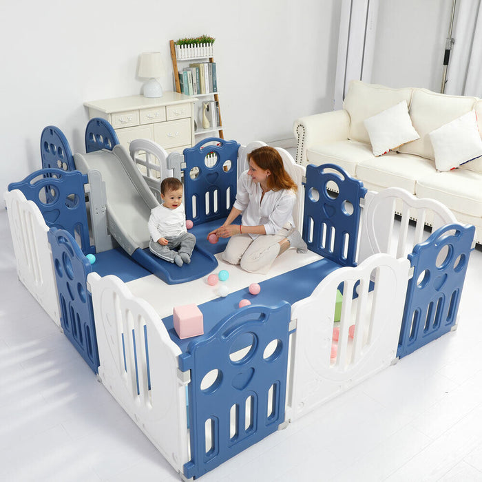 Children Kids Play Yard Plastic Baby Playpen Indoor Safety Gate Fences Playpens