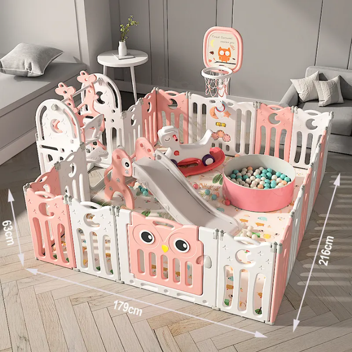 Children Kids Play Yard Plastic Baby Playpen Indoor Safety Gate Fences Playpens