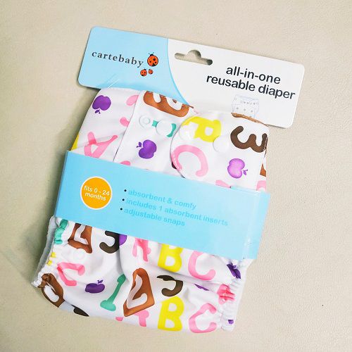 Washable Reusable Diaper With 1 Absorbent Pad