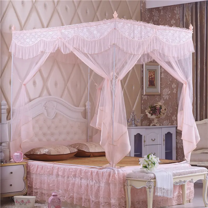 Stainless Steel Floor Court Mosquito Net 1.5m1.8m Bed Double Single Bed with Luxury Mosquito Nets