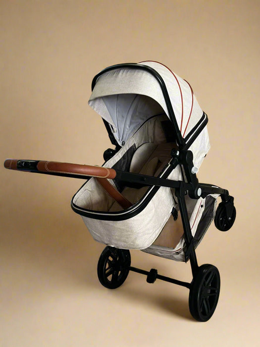 Beige Baby Stroller