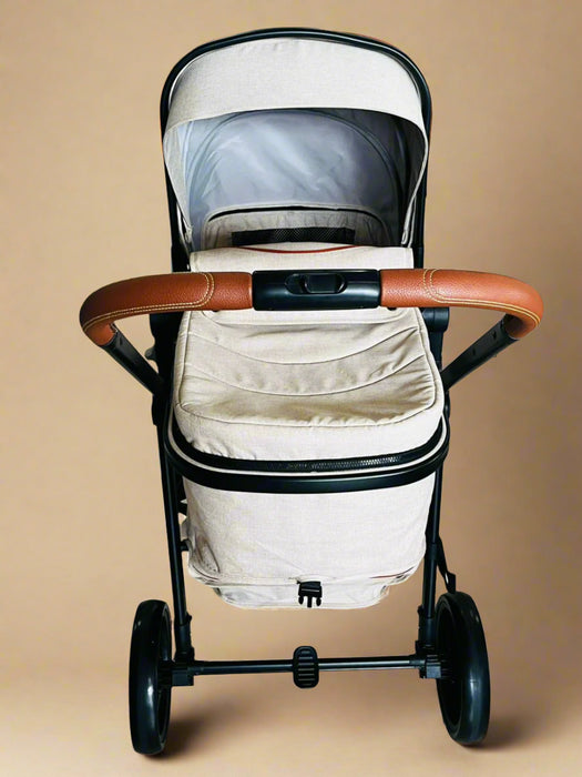 Beige Baby Stroller