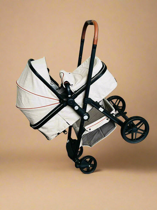 Beige Baby Stroller