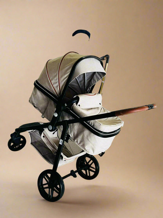 Beige Baby Stroller