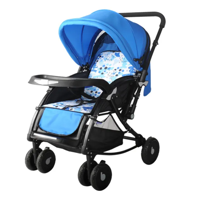 Rear Wheel Have Brake Reversing Pushbar Baby Stroller for Travel
